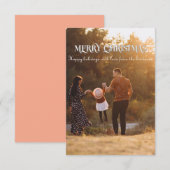 3.5" x 5" Frohe Weihnachtskarte Dankeskarte (Vorne/Hinten)