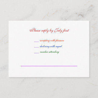 3,5 x 5 Gay Wedding Rainbow LGBT Pride UAWG Basic RSVP Karte