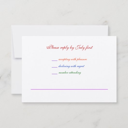3,5 x 5 Gay Wedding Rainbow LGBT Prix UAWG texturi RSVP Karte (Vorderseite)