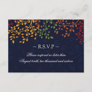 3.5 x 5 - Hochzeiten im Herbst-Antwortkarten RSVP Karte