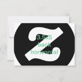 3,5 x 5 horizontal einladen einladung (Rückseite)