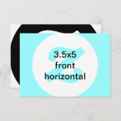 3,5 x 5 horizontal einladen einladung (Vorne/Hinten)