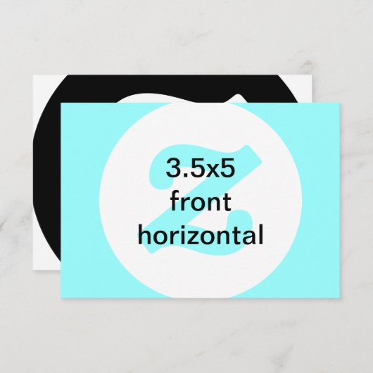 3,5 x 5 horizontal einladen einladung (Vorne/Hinten)