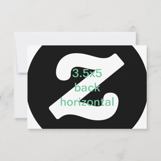 3,5 x 5 horizontal einladen einladung (Rückseite)