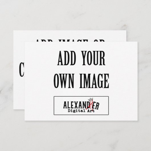 3,5 x 5" Horizontale A1-Flachkarte Mitteilungskarte (Vorne/Hinten)