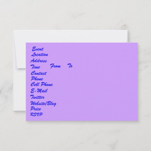 3,5" x 5" Landschaft Mardi Gras Bitte beachten Sie Einladung (Rückseite)