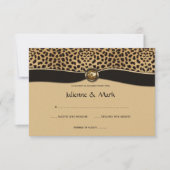 3,5 x 5 Leopard Print IMITATS Ribbon Jewel UAWG RSVP Karte (Vorderseite)