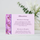 3.5 x 5 Lila Orchideen auf Stem Begleitkarte (Stehend Vorderseite)