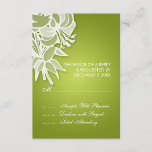 3,5 x 5 Limon Lily Bouquet Elegante UAWG RSVP Karte