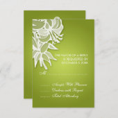 3,5 x 5 Limon Lily Bouquet Elegante UAWG RSVP Karte (Vorne/Hinten)