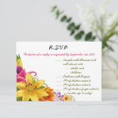 3,5 x 5 R.S.V.P Antwortkarte Hawaiianische exotisc Einladung (Stehend Vorderseite)