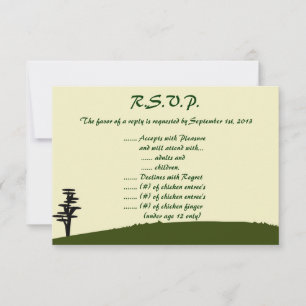 3,5 x 5 R.S.V.P Antwortkarte Japanische Green Hill Einladung