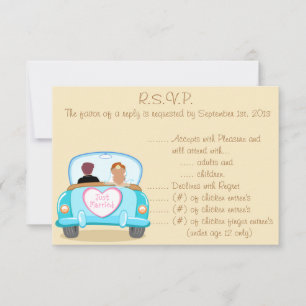 3,5 x 5 R.S.V.P-Antwortkarte Nur Verheirateten Paa RSVP Karte