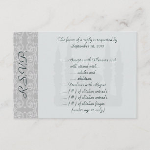 3,5 x 5 R.S.V.P Antwortkarte Sanftes Blau Islamisc Einladung