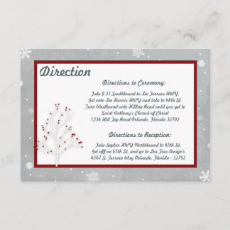 3.5 x 5 Richtungskarte Weißer Baum Begleitkarte