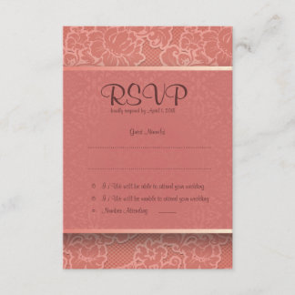 3,5" x 5" Rosa Blume UAWG Wedding Card RSVP Karte