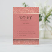 3,5" x 5" Rosa Blume UAWG Wedding Card RSVP Karte (Stehend Vorderseite)