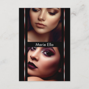 3,5" x 5" Schwarz-Rot-Glam-Comp-Karte Fotovorlage Begleitkarte