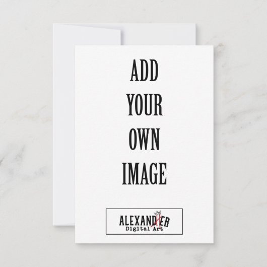 3,5 x 5" Vertikale A1-Flachkarte Mitteilungskarte (Vorderseite)