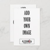 3,5 x 5" Vertikale A1-Flachkarte Mitteilungskarte (Vorne/Hinten)