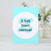 3,5 x 5 vertikale Einladung (Stehend Vorderseite)
