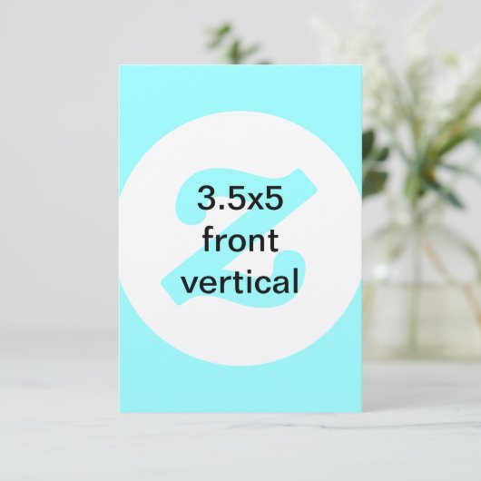 3,5 x 5 vertikale Einladung (Stehend Vorderseite)