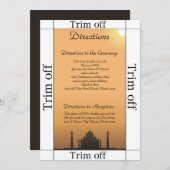 3.5 x 7 Richtung Taj Mahal Sunset oder Einladung (Vorne/Hinten)