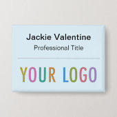 3,5-Zoll-Abzeichen-Schaltfläche für hellblaues Pin Button (Vorderseite)