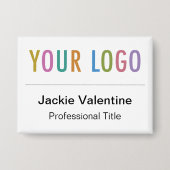 3,5 Zoll Button Back Name Abzeichen Button Company (Vorderseite)