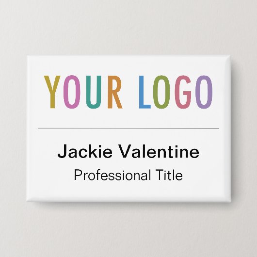 3,5 Zoll Button Back Name Abzeichen Button Company (Vorderseite)