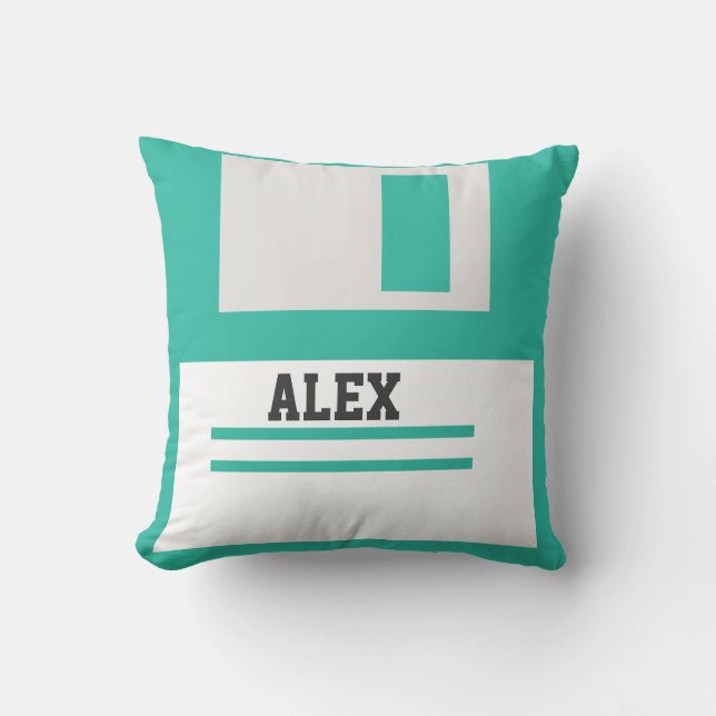 3,5-Zoll-Disketten mit Label für griechische Nerd Kissen (Vorderseite)