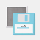 3,5-Zoll-Disketten mit Label für griechische Nerd Magnet (Vorderseite/Rückseite)