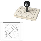 3,5 Zoll Foundation Pieced Mini Quilt Muster Gummistempel (Stempel)