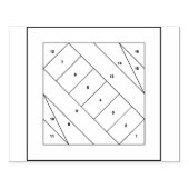 3,5 Zoll Foundation Pieced Mini Quilt Muster Gummistempel (Prägung)