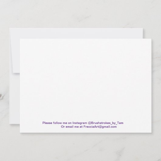 3,5 Zoll x 5 Zoll Flat Dankeschön Karte (Rückseite)