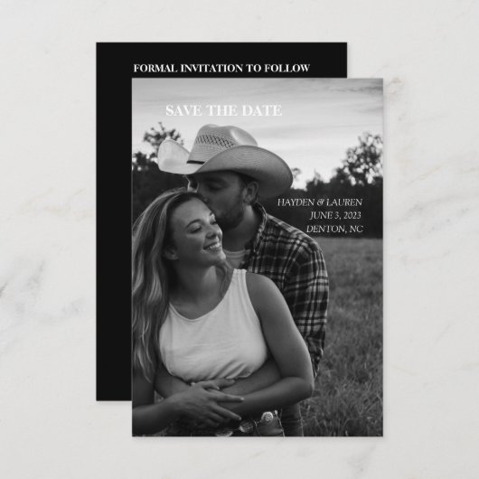 3,5 Zoll x 5 Zoll Save the Date flache Karte (Vorne/Hinten)