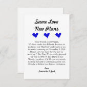 3,5 Zoll x 5 Zoll Save the Date flache Karte (Vorne/Hinten)