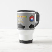 3/5th Kavallerie-schwarze Ritterafvs-Tasse Reisebecher (VorderseiteRechts)