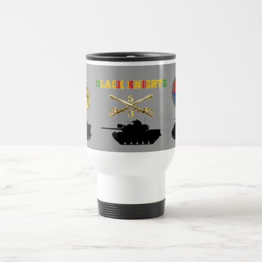 3/5th Kavallerie-schwarze Ritterafvs-Tasse Reisebecher (Mittel)