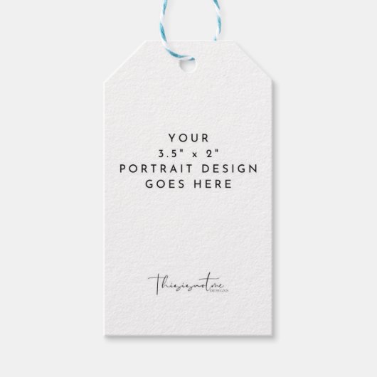 3.5x2" Template Portrait Vertical Fevor Geschenkanhänger (Vorderseite)