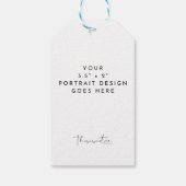 3.5x2" Template Portrait Vertical Fevor Geschenkanhänger (Rückseite)