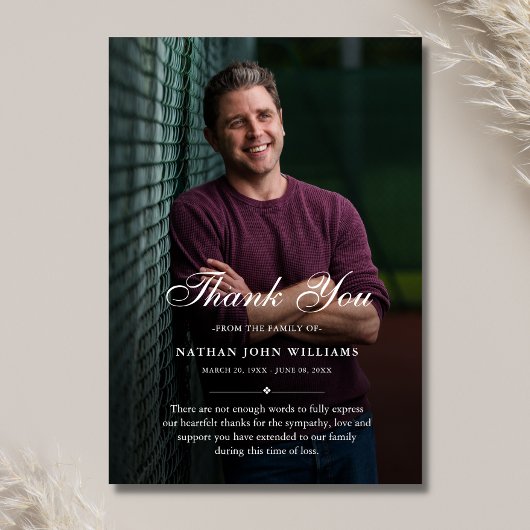 3.5x5 Danke für das Beileid zum Foto der Beerdigun