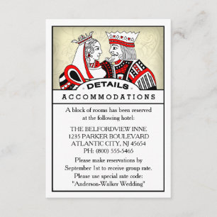 3.5x5 Details Information Card - King & Queen Begleitkarte