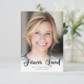 3.5x5 Einfache Beerdigung des Fotos Vielen Dank Einladung (Stehend Vorderseite)