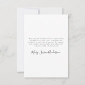 3.5x5 Einfache Beerdigung des Fotos Vielen Dank Einladung (Rückseite)