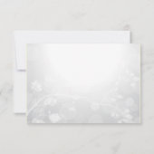 3.5x5 Elegante Lila Silber-Blätter Overlay-UAWG RSVP Karte (Rückseite)