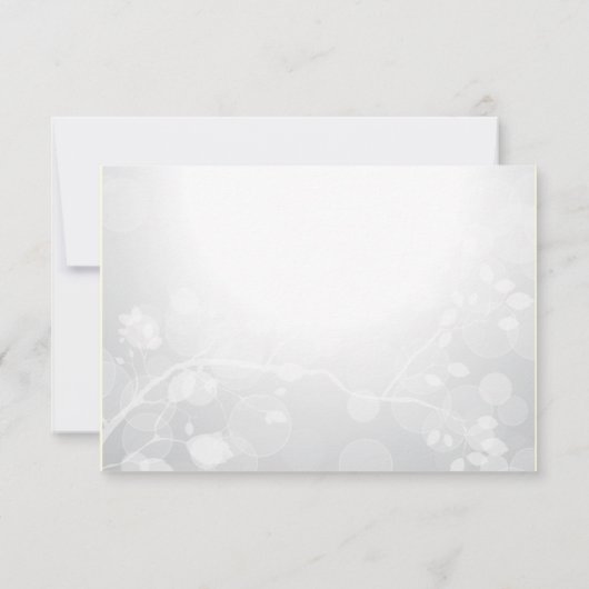 3.5x5 Elegante Lila Silber-Blätter Overlay-UAWG RSVP Karte (Rückseite)