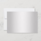 3,5x5 Eleganter Schwarz-Silber-UAWG RSVP Karte (Rückseite)