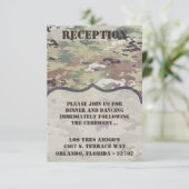 3.5x5 Empfang Card Army Air Force OCP Camouflage U Einladung (Stehend Vorderseite)