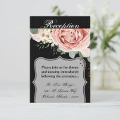 3.5x5 Empfang Card Geometrische Gartengarten Rose Einladung (Stehend Vorderseite)